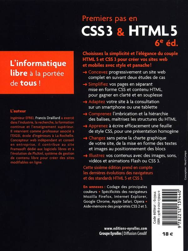 Antevox - Livre : Premiers pas en CSS3 et HTML5